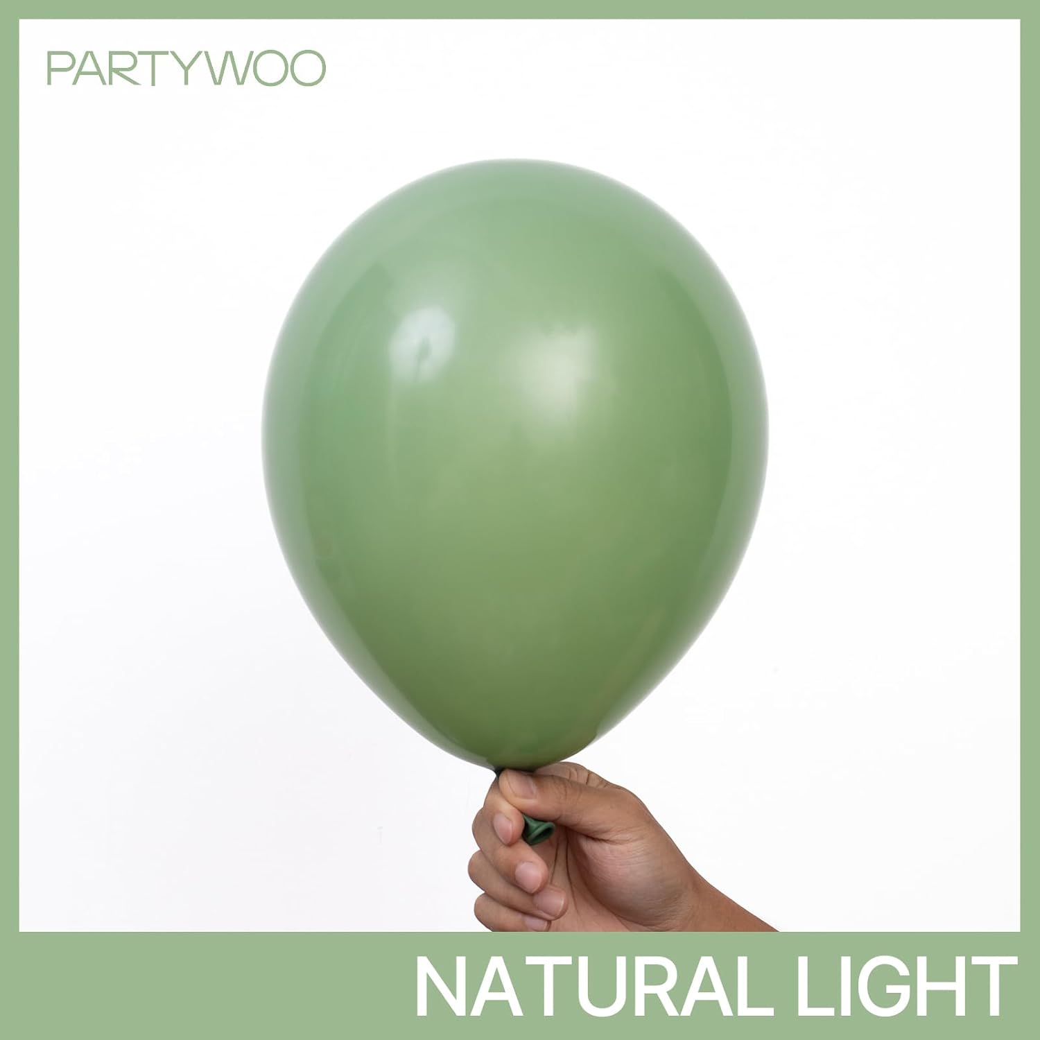 PartyWoo Sage Green Balloons - 140-Piece Boho Balloon Arch Kit for Jungle Birthday Decor | 5-12 Inch Sizes