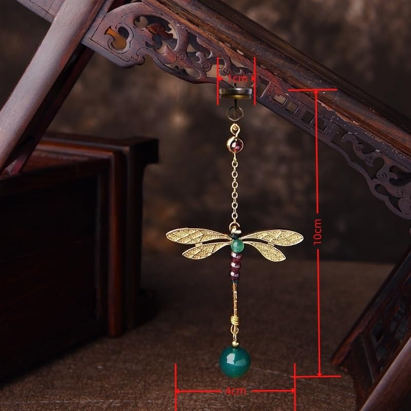 Decorative Dragonfly Hinge Toppers with Magnetic Attachment, Set of 2