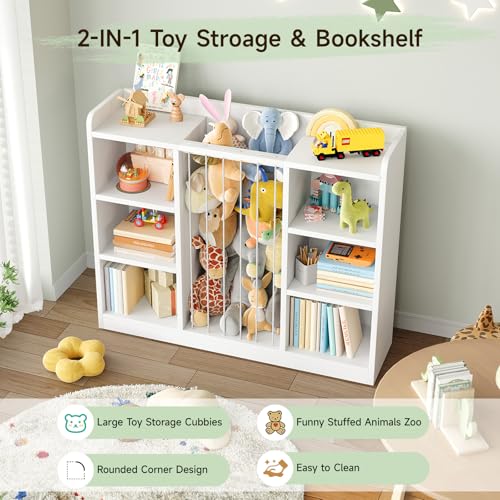 6-Cube Toy & Book Organizer with Stuffed Animal Storage for Kids Room