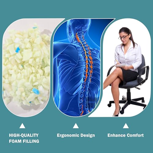 Adjustable Neck and Lumbar Support Pillow Set for Chairs