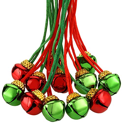 60-Piece Christmas Bell Necklace Set for Holiday Party Decorations