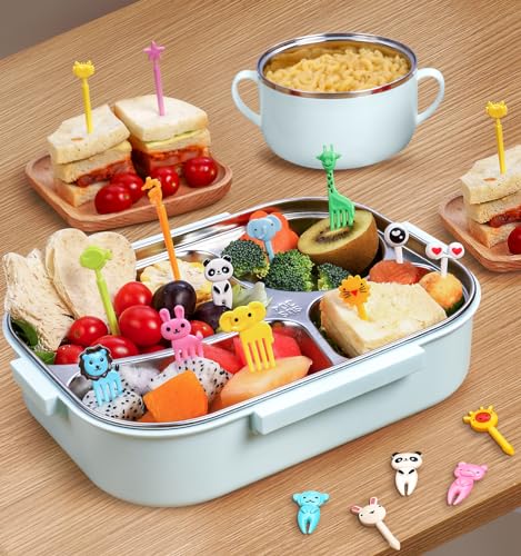 150PCS Animal Food Picks for Kids, Reusable Bento Lunch Box Accessories
