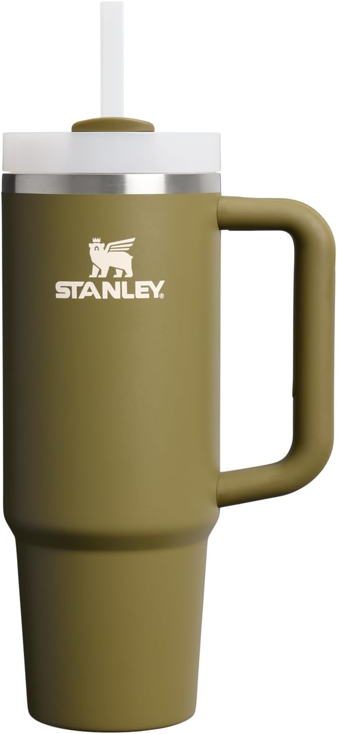 STANLEY Quencher H2.0 Tumbler - 30 oz Insulated Stainless Steel Cup with Handle & Straw | BPA-Free Thyme Color