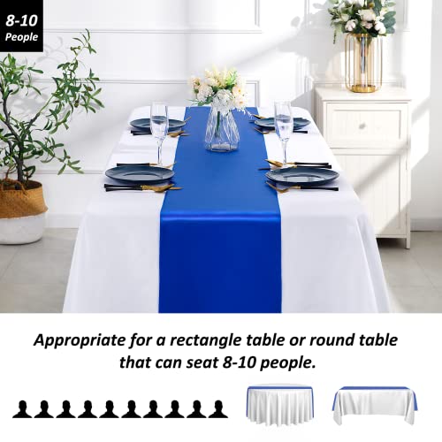 12 Pcs Royal Blue Satin Table Runners 12 x 108 Inches for Weddings & Events
