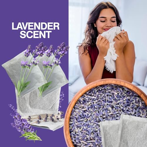 Natural Lavender Sachet Bags for Closets and Drawers, 6 Pack