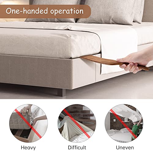 Teak Wood Bed Sheet Tucker & Mattress Lifter Tool
