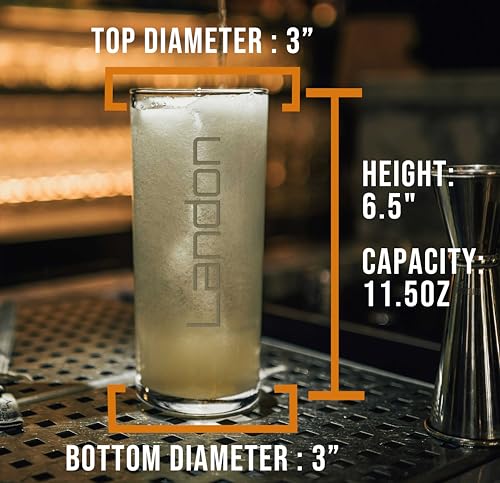 Personalized 11.5oz Custom Engraved Collins Cocktail Glass - Gift for Men & Women