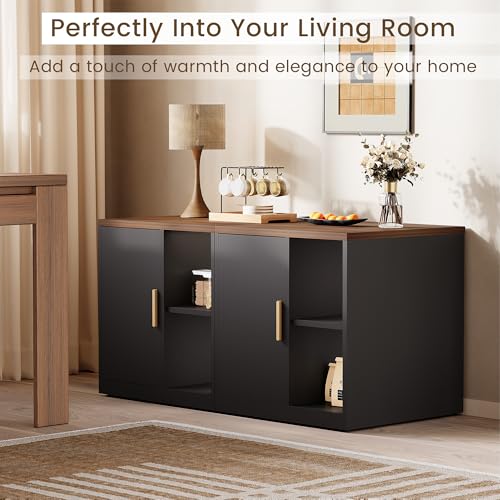 23-Inch Printer Stand with Storage Cabinet and Adjustable Shelves