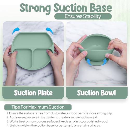 17-Piece Silicone Baby Feeding Set with Suction Plate and Utensils