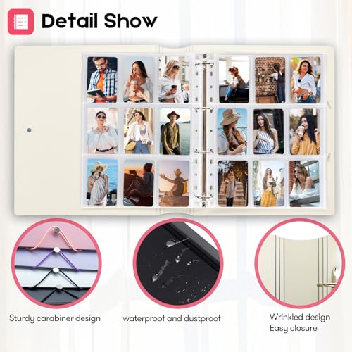 A4 Kpop Photocard Binder, 450 Pocket Photo Album for Mini Instant Photos