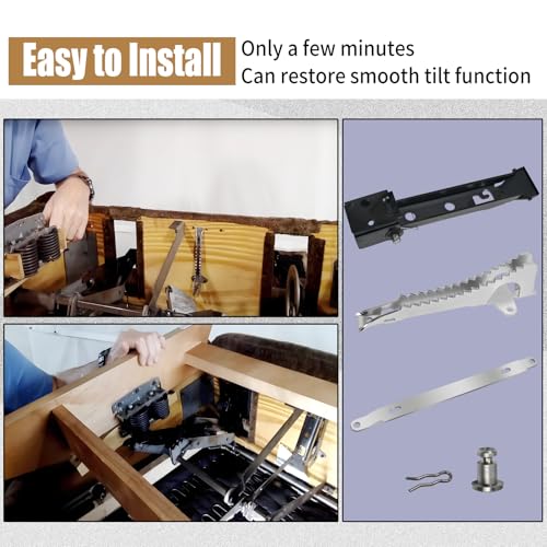 Threaded Recliner Ratchet and Pawl Replacement Kit for Rocker Armchairs