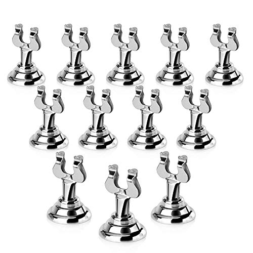 1.5-Inch Harp Clip Table Number and Place Card Holders, Silver, Set of 12