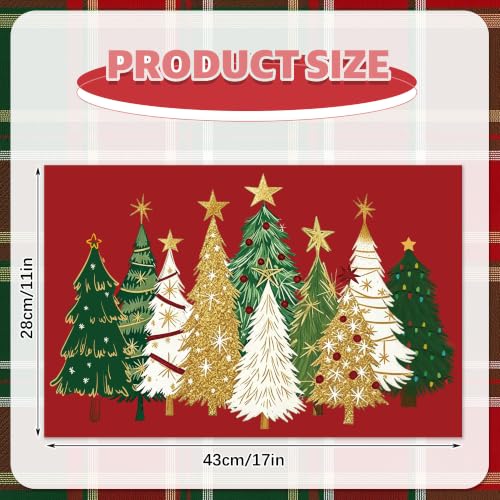 24 Sheets Christmas Paper Placemats, 17 x 11 Inch Disposable Table