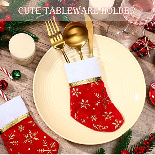 Patelai Embroidery Style 30 Pcs Mini Christmas Stockings 5.5 Inch