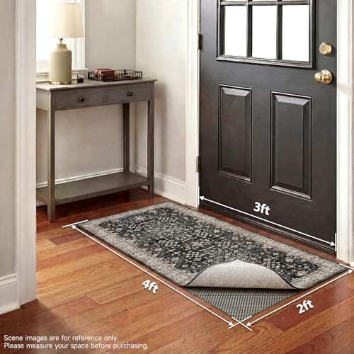 Non-Slip Rug Pad for Hardwood and Tile Floors - 2x4 Ft Anti-Skid Gripper