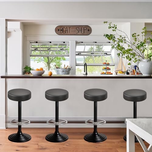 Waterproof Bar Stool Covers Set of 2 - Round Slipcovers for 12-15 Inch Chairs