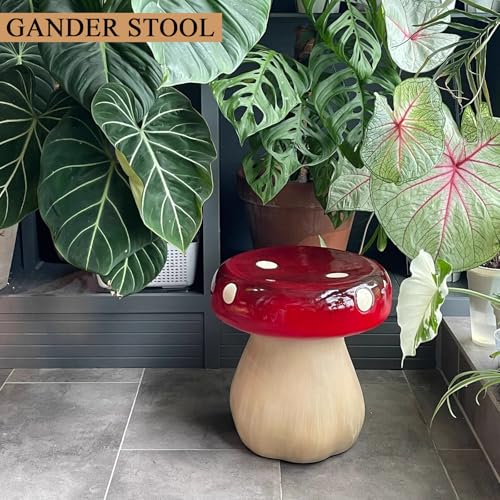 Mushroom Stool Resin Ottoman for Indoor and Outdoor Home Decor