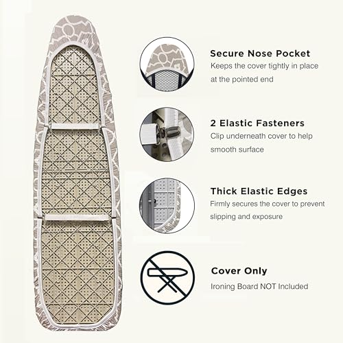 UniSimp Ironing Board Cover and Pad 15x54 Extra Thick Cotton