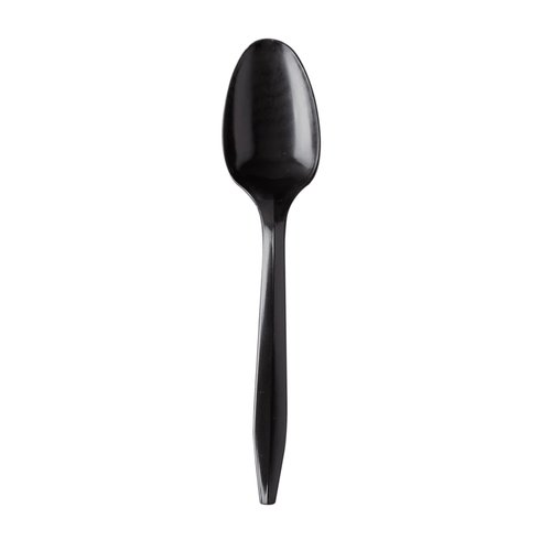 1000 Plastic Spoons Black Medium Weight | Plastic Cutlery Disposable Teaspoons Utensils | Bulk Durable Plasticware Cutlery | Great For Celebrations, Parties, Travels, Events, And Everyday Use