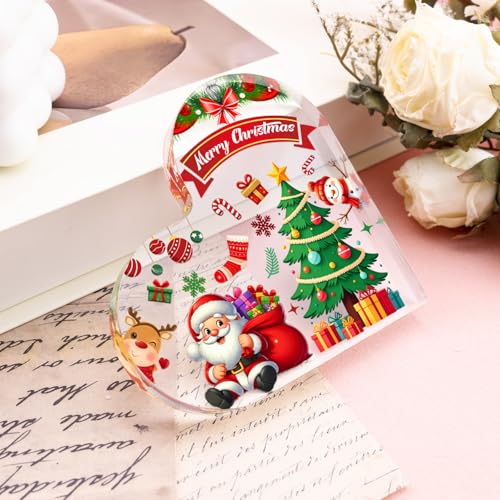 Christmas In July Acrylic Desk Decoration Heart Shape Holiday Decor