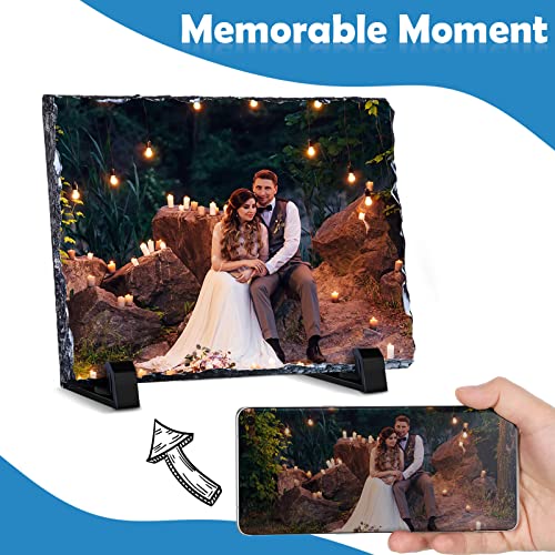 Gersoniel 6 Pack Sublimation Slate Photo Frames 5.9x7.9 Inch with Stands