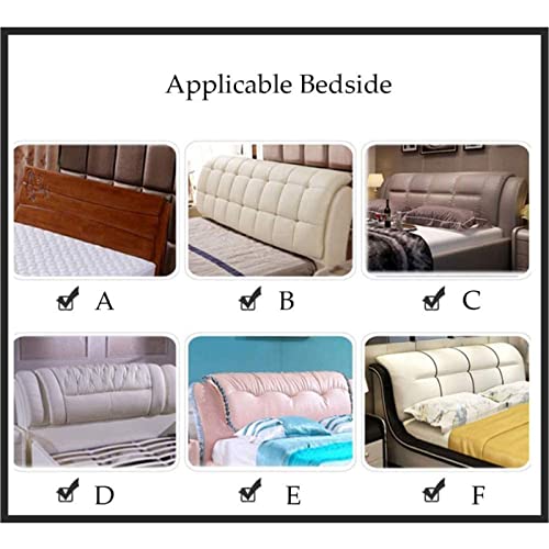 Velvet Bed Headboard Cover - Stretch Dustproof Protector for Full/Queen/Cal King - Pink