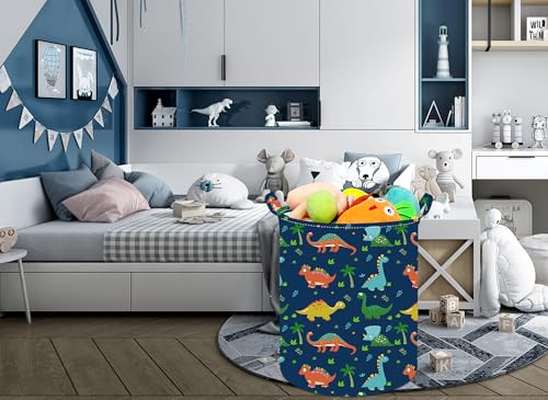 Collapsible Dinosaur Laundry Hamper - Foldable Toy Storage Bin