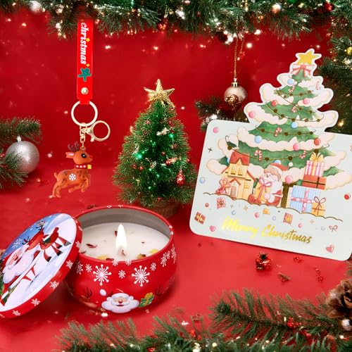 Zeoshow Blue Christmas Gift Set for Men Women Holiday Gift Box with Mug Towel Candle & More