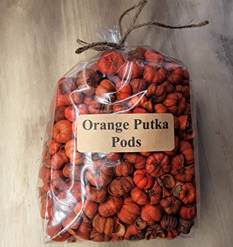Mini Orange Putka Pumpkin Pods for Potpourri and Bowl Fillers, 4 Cups