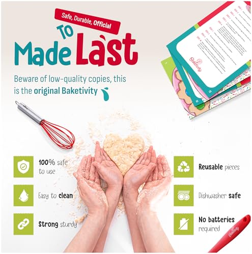 Baketivity 31-Piece Kids Baking Tools Set for Young Chefs