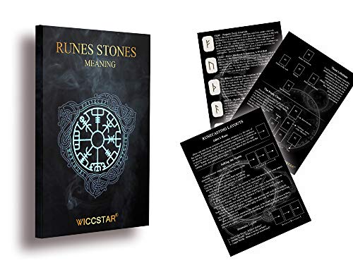 Viking Rune Stones Set for Divination with Beginner Guide and Pouch