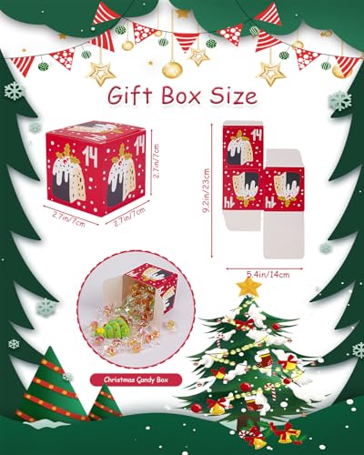 Jaywayang 25PCS Christmas Advent Calendar Gift Boxes - Holiday Countdown Decor