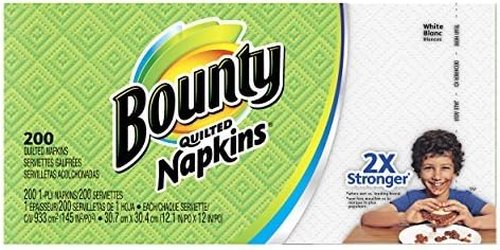 Bounty Paper Napkins - Soft & Absorbent White Napkins | 200 Count for Everyday Use