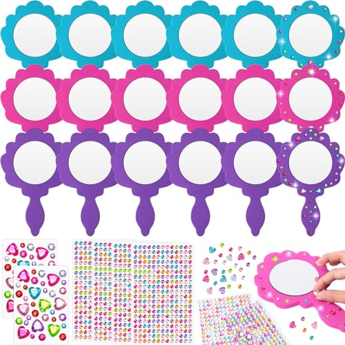 20-Piece DIY Mermaid Mirror Craft Kit for Kids Party Decorations