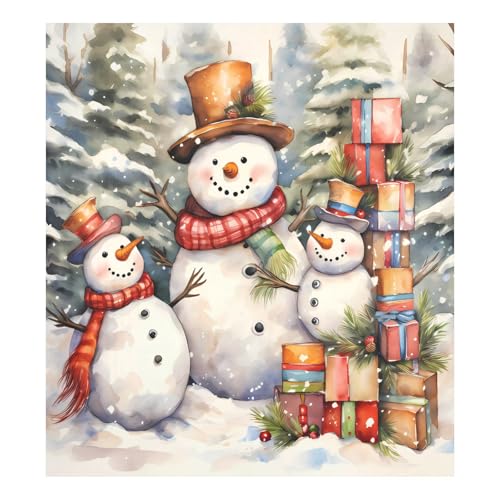 ALAZA Snowman Landscape Dishwasher Magnet Cover Front Door 23x26 in - decorative fridge panel