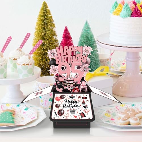 95th Birthday Card with 3D Design - Perfect for Grandma