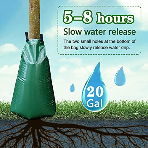 20 Gallon Slow Release Tree Watering Bags - Heavy Duty PVC (12 Pack)