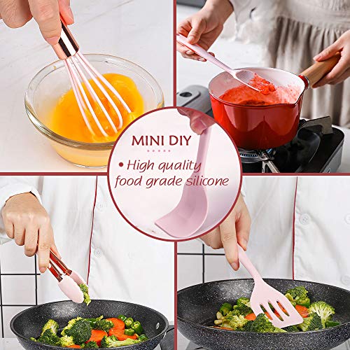 5-Piece Mini Silicone Kitchen Utensil Set for Kids Baking and Cooking
