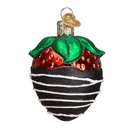 Old World Christmas Chocolate Dipped Strawberry Glass Ornament – Chocolate Strawberry