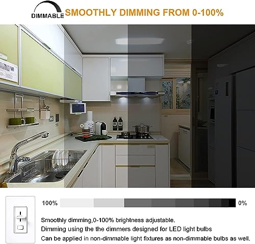 E17 LED Microwave Bulb Dimmable, 5W Daylight White 6000K (2 Pack)