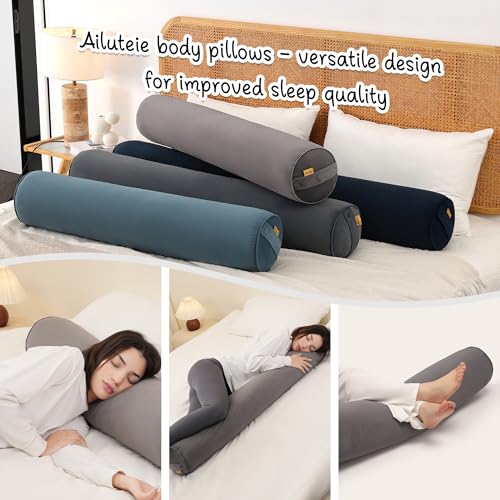 Long Body Pillow for Adults - Cylindrical Full Support Pillow