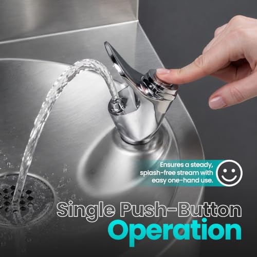 Wall-Mounted Stainless Steel Commercial Drinking Fountain, Hydration Station