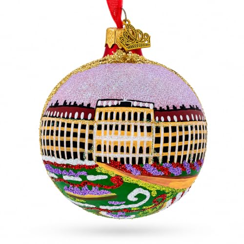 BestPysanky 4-Inch Hand-Painted Glass Christmas Ornament - Schonbrunn Palace Vienna