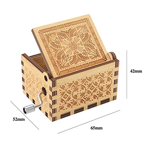 Wooden Over the Rainbow Hand Crank Music Box - Keepsake Gift