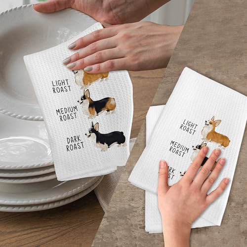 Gnmduw Corgi Hand Towels for Bathroom & Kitchen - Funny Corgi Lover Gift, 16x24 Inch