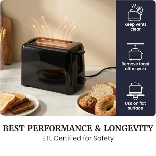2-Slice Cool-Touch Toaster with Extra-Wide 1.25" Slots & 6 Browning Levels