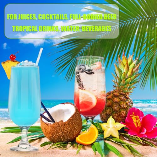 Yesland 6-Pack 14oz Hurricane Glasses - Tropical Cocktail & Drinkware Set