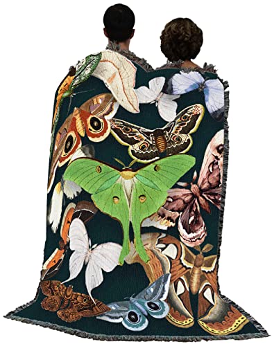 Pure Country Weavers Emerald Cotton Throw Blanket Woven Heirloom for Couch & Wall Decor