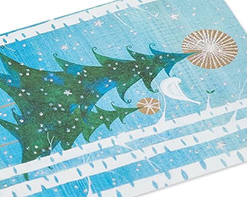 Papyrus Christmas Cards Boxed Set with Envelopes - Peace and Happiness Snowbird, 20 Count