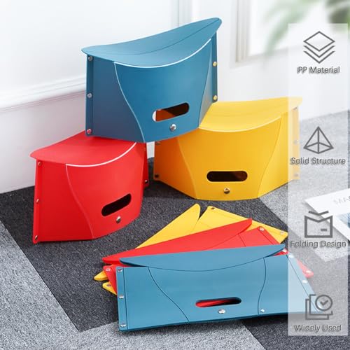 Portable Folding Stool & Storage Basket – Lightweight Camping Travel Chair